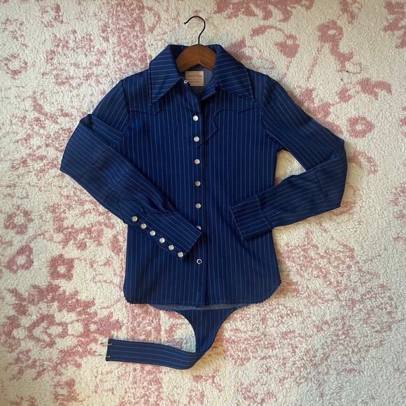 Vintage Custom Made Western Cowgirl Pearl Button Up - Picture 7 of 8